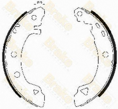 BRAKE ENGINEERING sh1240 -  Комплект тормозных колодок